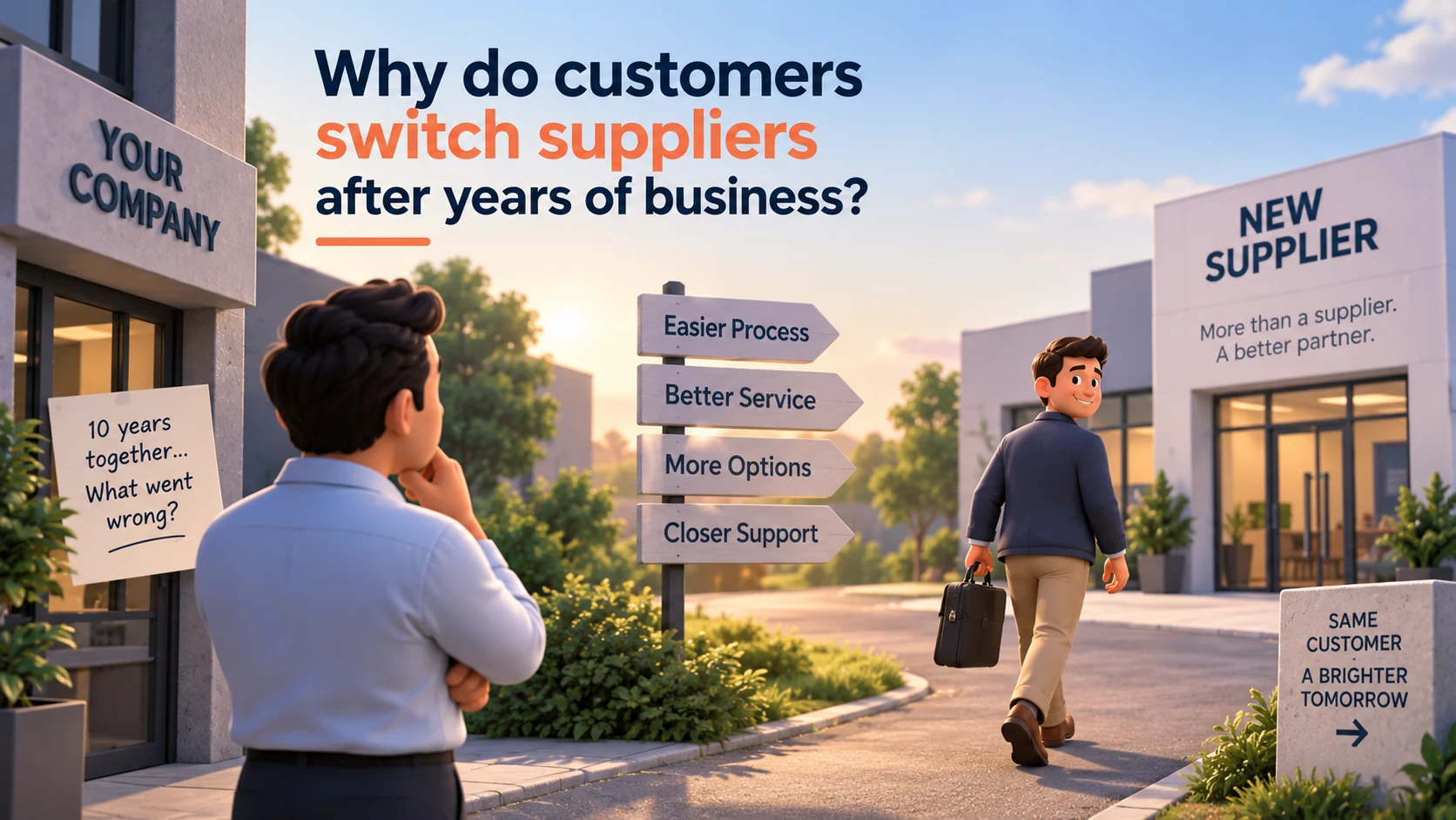 Why do customers switch suppliers after years of business?